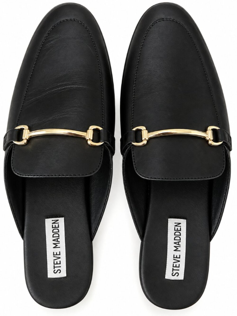 Steve Madden Galilea Black Gold Bit Mule Loafers Women’s Size 8.5